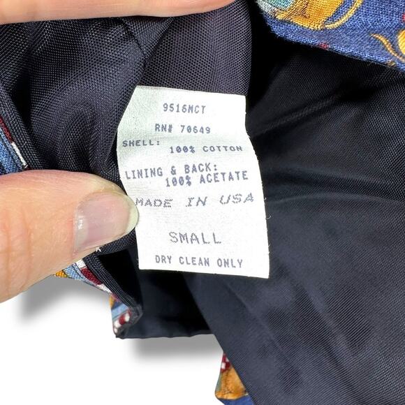 Vintage On Tour Kitty Cat Lover Button V-Neck Sleeveless Lightweight Vest Small - Picture 7 of 7